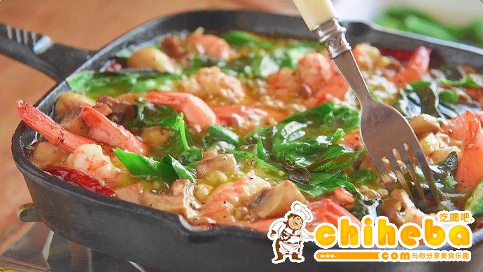 橄榄油浸香草蘑菇虾--西班牙菜